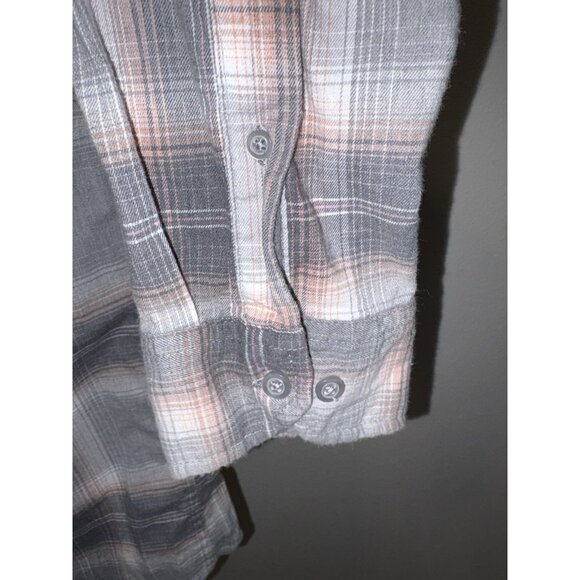 Apt. 9 Casual flannel Shirt Long Sleeve Button Down Men Medium untucked fit - Picture 4 of 8